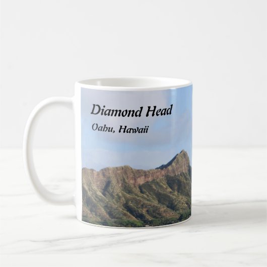 Diamond Head, Oahu, Hawaii Classic Tasse (Links)