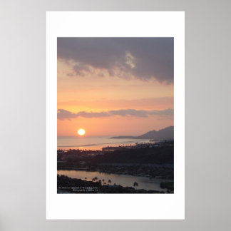 Diamond Head Sunset Poster