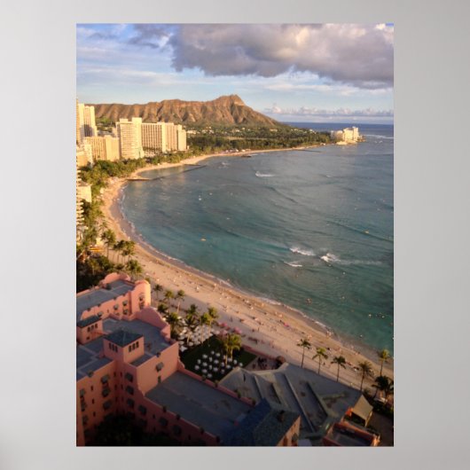 Diamond Head, Waikiki Beach, Hawaii Poster (Vorne)