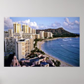 Diamond Head - Waikiki Beach, Oahu Poster (Vorne)