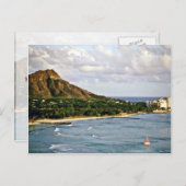 Diamond Head - Waikiki Beach, Oahu Postkarte (Vorne/Hinten)