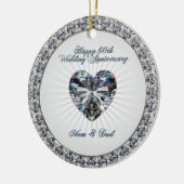 Diamond Heart 60. Hochzeitsszenarium Keramik Ornament (Links)
