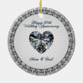Diamond Heart 60. Hochzeitsszenarium Keramik Ornament (Hinten)