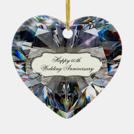 Diamond Heart 60. Hochzeitsszenarium Keramikornament (Vorne)