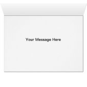 Diamond Heart Blue Wedding Danke Card (Innenansicht Horizontal (Unten))