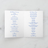 Diamond Heart Blue Wedding Program Card Programm (Innenseite)