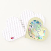 Diamond Heart Champagne Wedding Notes Notizbuch (Innenseite)