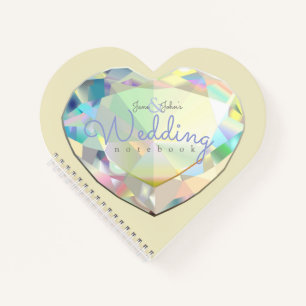 Diamond Heart Champagne Wedding Notes Notizbuch