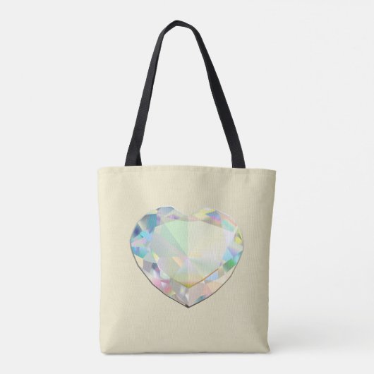 Diamond Heart Ecru Tasche (Rückseite)
