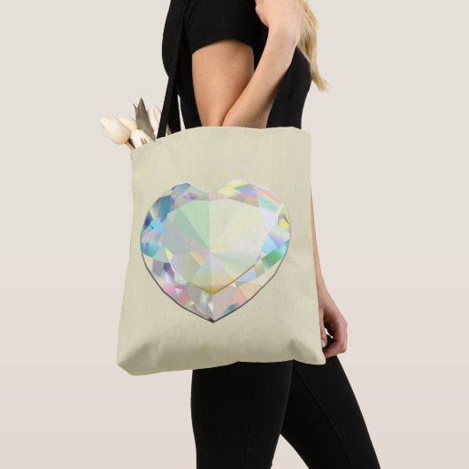 Diamond Heart Ecru Tasche (Von Nahem)