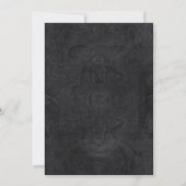 Diamond Heart Elegance Black & White Wedding Einladung (Rückseite)