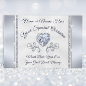 Diamond Heart Elegantes Gästebuch für JEDEN Anlass