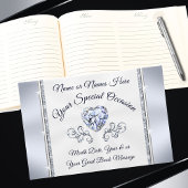 Diamond Heart Elegantes Gästebuch für JEDEN Anlass