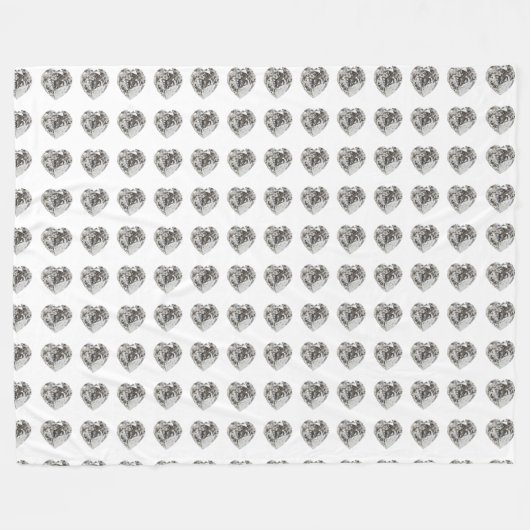 Diamond Heart Fleecedecke (Vorderseite (Horizontal))