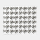 Diamond Heart Fleecedecke (Vorderseite (Horizontal))
