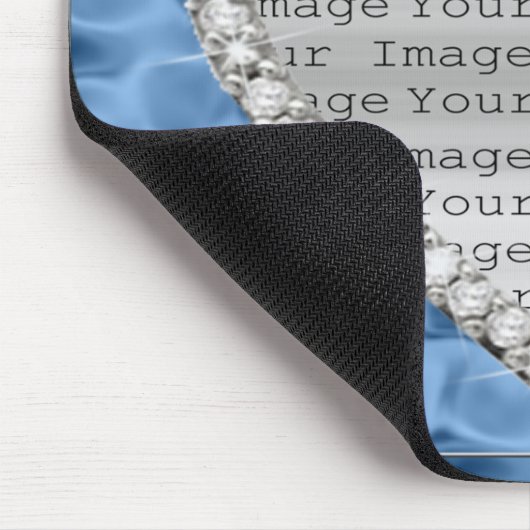 Diamond Heart Frame Blue Mouse Pad Mousepad (Ecke)