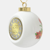 Diamond Heart Gold Weihnachtsschmuck Keramik Kugel-Ornament (Rechts)