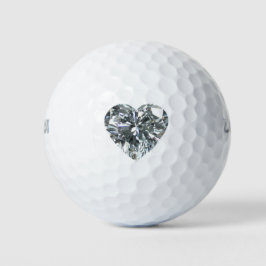 Diamond Heart Golf Ball