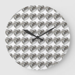 Diamond Heart Große Wanduhr