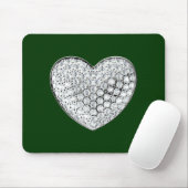 Diamond Heart - grünes Bg Mousepad (Mit Mouse)