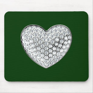 Diamond Heart - grünes Bg Mousepad