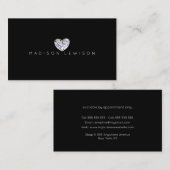 Diamond Heart Jeweler Chic Juwelier Terminkarte (Vorne/Hinten)