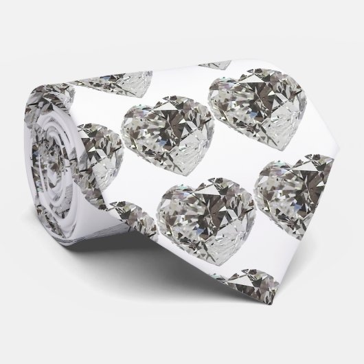 Diamond Heart Krawatte (Gerollt)