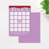 Diamond Heart Lila Brautparty Bingo Card (Schreibtisch)