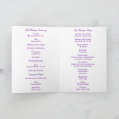Diamond Heart Lila Wedding Program Card Programm (Innenseite)