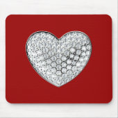 Diamond Heart - maroon bg Mousepad (Vorne)