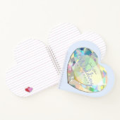 Diamond Heart Pale Blue Wedding Notes Notizblock (Innenseite)