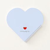 Diamond Heart Pale Blue Wedding Notes Notizblock (Rückseite)