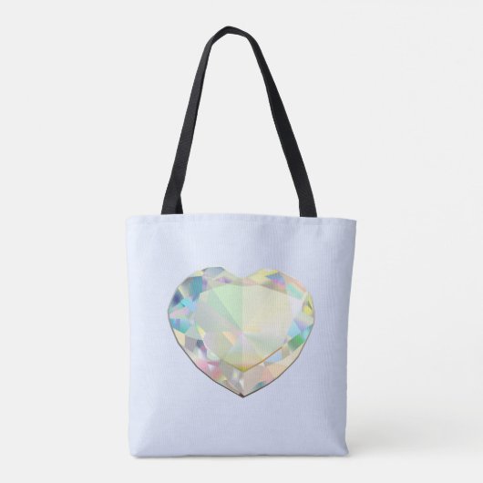 Diamond Heart Pastel Blue Tasche (Rückseite)