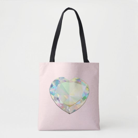 Diamond Heart Pastel Pink Tasche (Vorderseite)