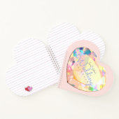Diamond Heart Pink Wedding Notes Notizblock (Innenseite)