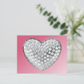 Diamond Heart Postkarte (Stehend Vorderseite)