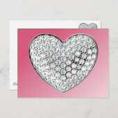 Diamond Heart Postkarte (Vorne/Hinten)