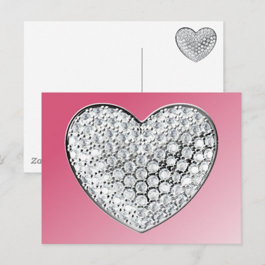 Diamond Heart Postkarte (Vorne/Hinten)