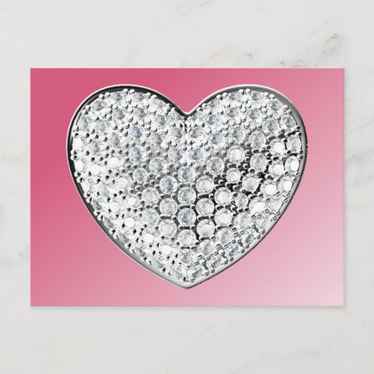Diamond Heart Postkarte (Vorderseite)