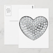 Diamond Heart Postkarte (Vorne/Hinten)