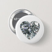 Diamond Heart Round Button (Vorne & Hinten)