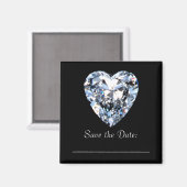 Diamond Heart - Save the Date Magnet (Vorderseite/Rückseite)