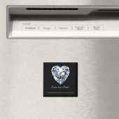 Diamond Heart - Save the Date Magnet (In Situ (Geschirrspüler))