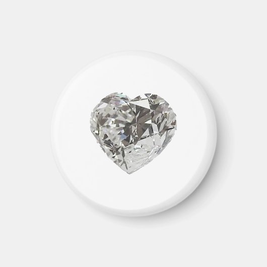 Diamond Heart Shape Brilliant Magnet (Vorne)