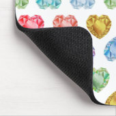 Diamond Heart Watercolor Muster Niedliche Pastel G Mousepad (Ecke)