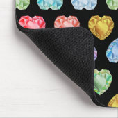 Diamond Heart Watercolor Muster Niedliche Pastel G Mousepad (Ecke)