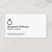 Diamond Hearts Muster | Hochzeitsring Visitenkarte (Rückseite)