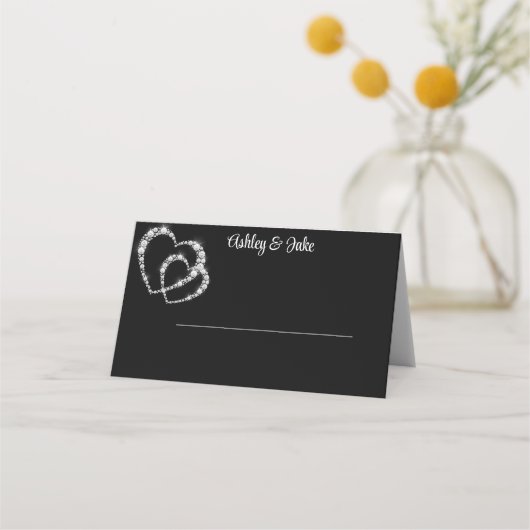 Diamond Hearts Platzkarte (Vorderseite)