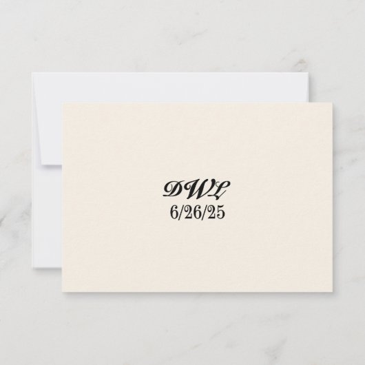 Diamond Heirloom QR Code Wedding RSVP Card Karte (Rückseite)