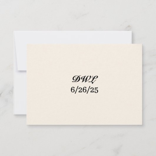 Diamond Heirloom Wedding RSVP Card (Rückseite)